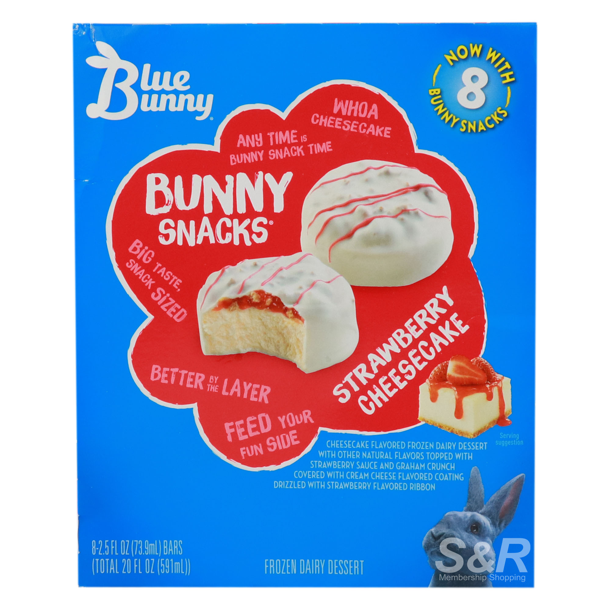Blue Bunny Snacks Strawberry Cheesecake 8pcs Blue Bunny Snacks Strawberry Cheesecake 8pcs